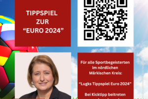 Pressemitteilung: Zur EURO2024 vom 14. Juni bis zum 14. Juli ruft die heimische Bundestagsabgeordnete Bettina Lugk zur Teilnahme an ihrem Tippspiel auf