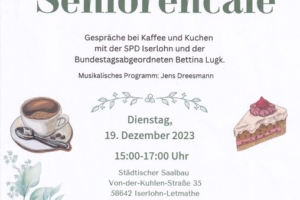 Einladung zum Seniorencafé im Saalbau Iserlohn