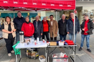 Infostand in der Wermingserstraße in Iserlohn